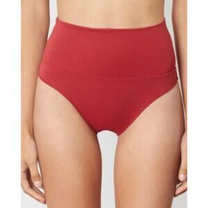 Its Now Cool Contour Red High Rise Compression Shapewear Bikini Bottom Size 6